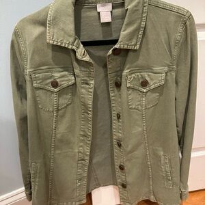 Chico's Sage Green Utility Jacket